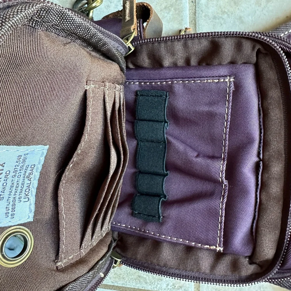 Purple Canvas Crossbody Sling Bag - Picture 5 of 15
